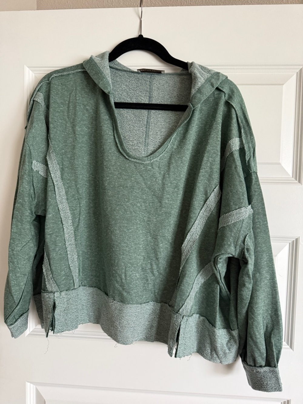 Zenana Outfitters Sage Green Hooded Relaxed Sweatshirt